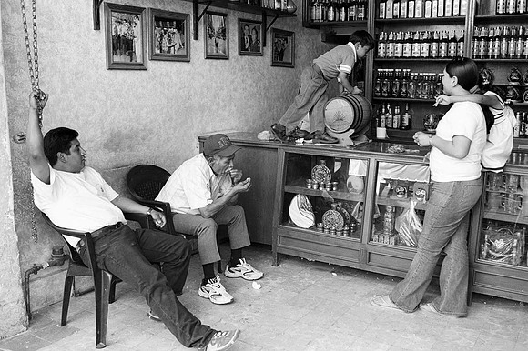 Mexican Family in Liquor Store